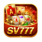SV777 Game official app icon featuring casino slot machine, playing cards, and gold coins for real money earning in Pakistan.