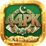 Official registration dashboard and download banner for 44PK Game, a new real money earning platform in Pakistan, showcasing an interface with popular casino card slots and a fast withdrawal panel to JazzCash and EasyPaisa.